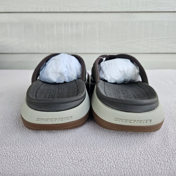 Skechers Silva Falco Thong Flip Flop Sandal Men 12 Brown Relaxed Fit Vegan - Picture 7 of 11